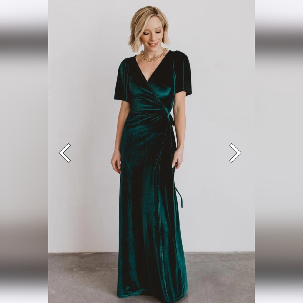 Baltic Born Meghan Velvet Wrap Maxi Dress